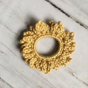 Boho flower crochet scrunchie scrunchy